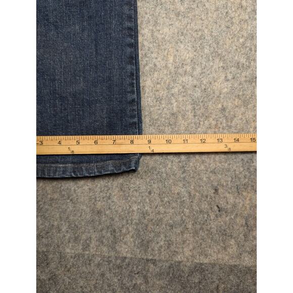 Levi's 515 Jeans 10M Women's 30x32 Bootcut Blue Cotton Mid-Rise Flared Dark Wash - Picture 5 of 10